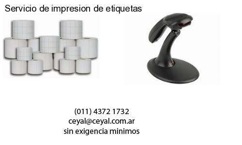 Servicio de impresion de etiquetas