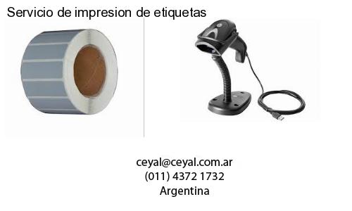 Servicio de impresion de etiquetas