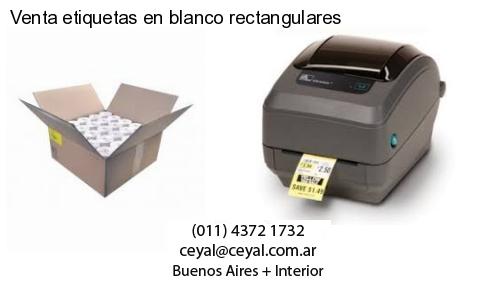 Venta etiquetas en blanco rectangulares