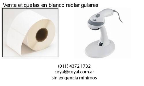 Venta etiquetas en blanco rectangulares