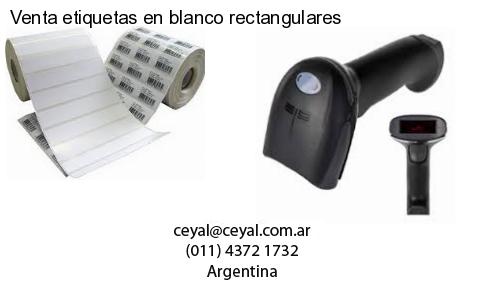 Venta etiquetas en blanco rectangulares