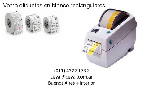 Venta etiquetas en blanco rectangulares