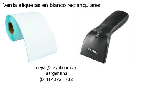 Venta etiquetas en blanco rectangulares