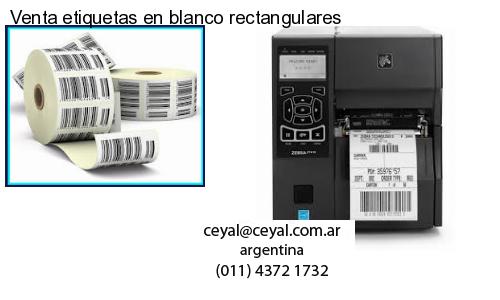 Venta etiquetas en blanco rectangulares