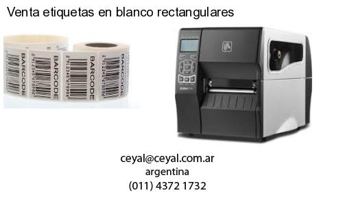 Venta etiquetas en blanco rectangulares