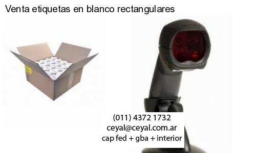 Venta etiquetas en blanco rectangulares