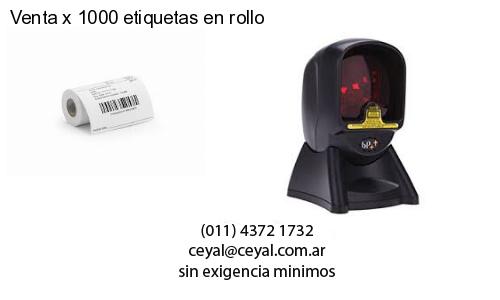 Venta x 1000 etiquetas en rollo