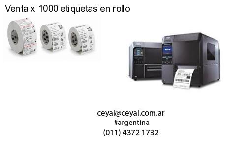 Venta x 1000 etiquetas en rollo