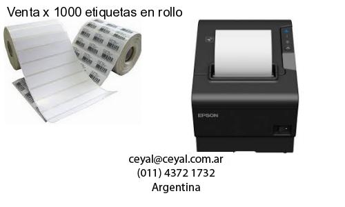 Venta x 1000 etiquetas en rollo