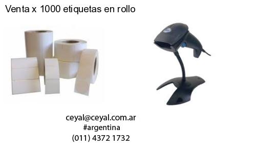 Venta x 1000 etiquetas en rollo