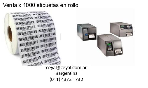 Venta x 1000 etiquetas en rollo