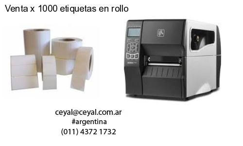 Venta x 1000 etiquetas en rollo