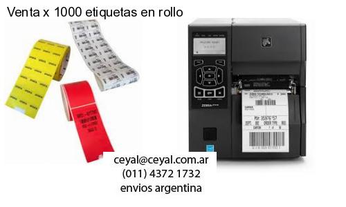 Venta x 1000 etiquetas en rollo