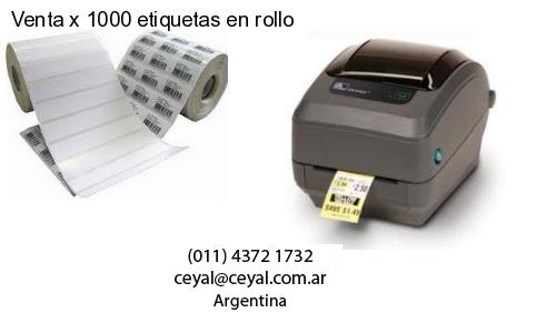 Venta x 1000 etiquetas en rollo