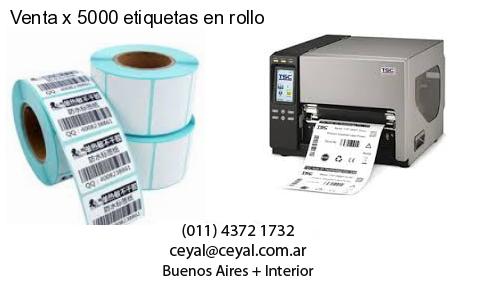 Venta x 5000 etiquetas en rollo