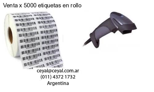 Venta x 5000 etiquetas en rollo