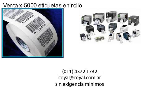 Venta x 5000 etiquetas en rollo