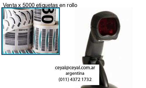 Venta x 5000 etiquetas en rollo