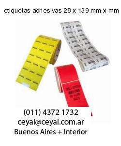etiquetas adhesivas 28 x 139 mm x mm