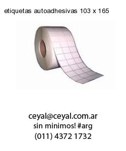 etiquetas autoadhesivas 103 x 165