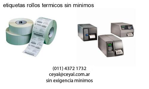 etiquetas rollos termicos sin minimos