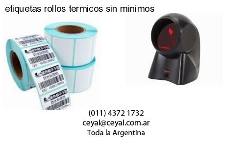 etiquetas rollos termicos sin minimos