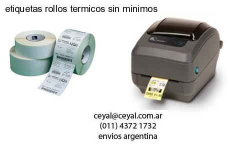 etiquetas rollos termicos sin minimos