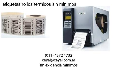 etiquetas rollos termicos sin minimos