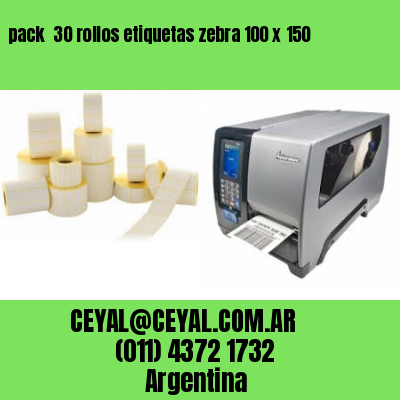 pack  30 rollos etiquetas zebra 100 x 150