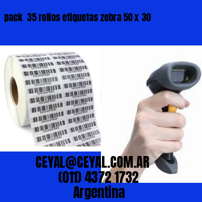 pack  35 rollos etiquetas zebra 50 x 30