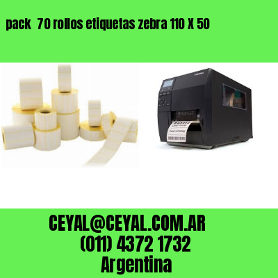 pack  70 rollos etiquetas zebra 110 X 50