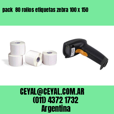 pack  80 rollos etiquetas zebra 100 x 150