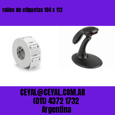 rollos de etiquetas 194 x 112