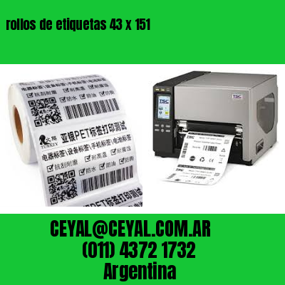 rollos de etiquetas 43 x 151