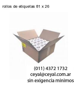 rollos de etiquetas 81 x 26