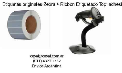 Etiquetas originales Zebra   Ribbon Etiquetado Top: adhesivo   ribbo