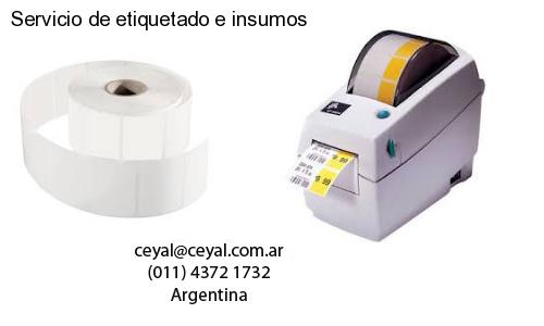 Servicio de etiquetado e insumos