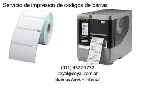 Servicio de impresion de codigos de barras