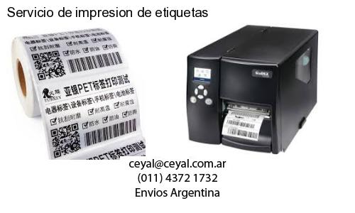 Servicio de impresion de etiquetas