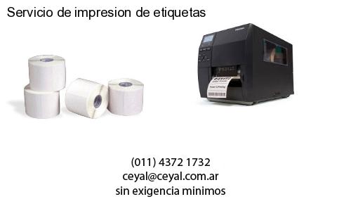 Servicio de impresion de etiquetas