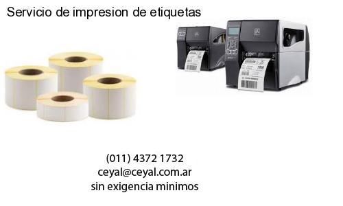 Servicio de impresion de etiquetas