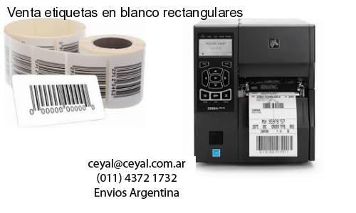 Venta etiquetas en blanco rectangulares