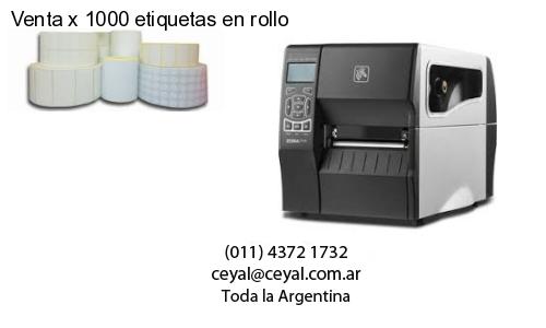 Venta x 1000 etiquetas en rollo