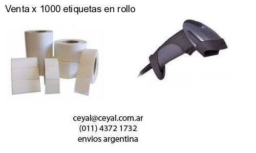 Venta x 1000 etiquetas en rollo