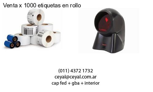 Venta x 1000 etiquetas en rollo