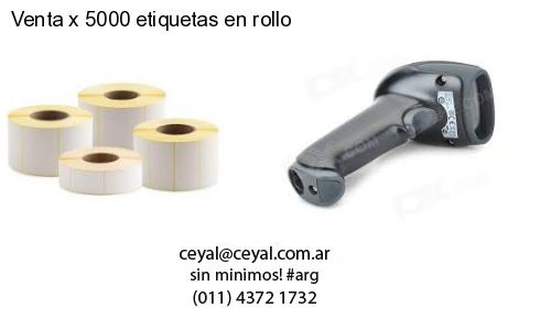 Venta x 5000 etiquetas en rollo