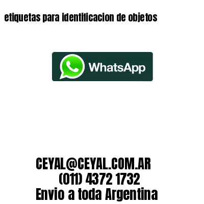 etiquetas para identificacion de objetos
