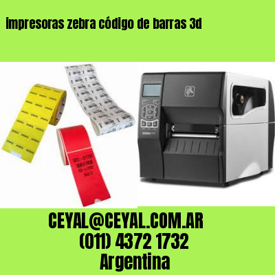 impresoras zebra código de barras 3d