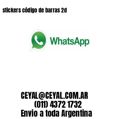 stickers código de barras 2d