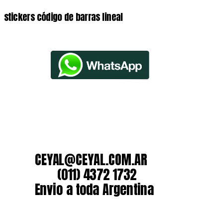 stickers código de barras lineal